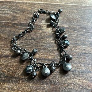 Black bracelet with beads